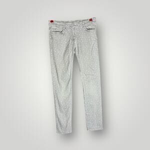 Next Kids Jeans Size 12 Straight Leg Hearts Grey White